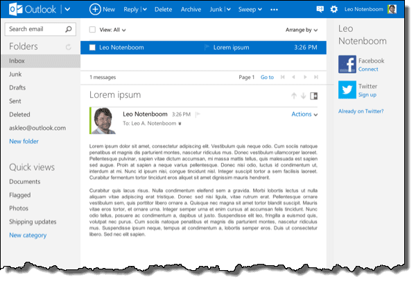 Outlook.com Email Message