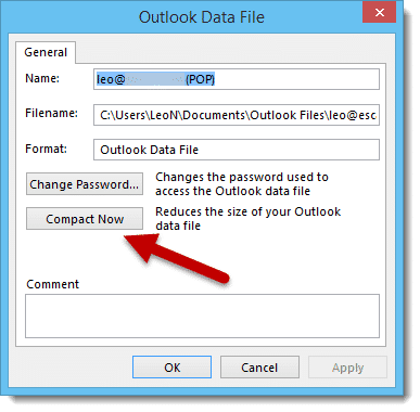 Outlook Compact Now