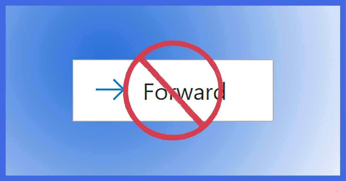 No Forwarding