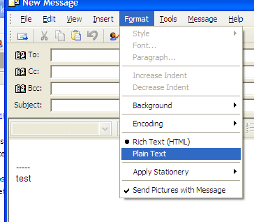 How to Send a Plain Text Message in Outlook
