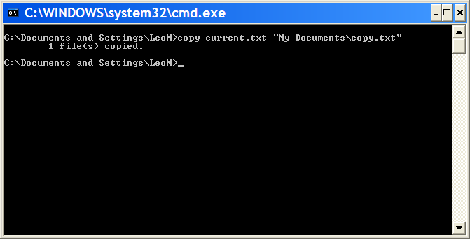 Command Prompt with a simple file copy and rename