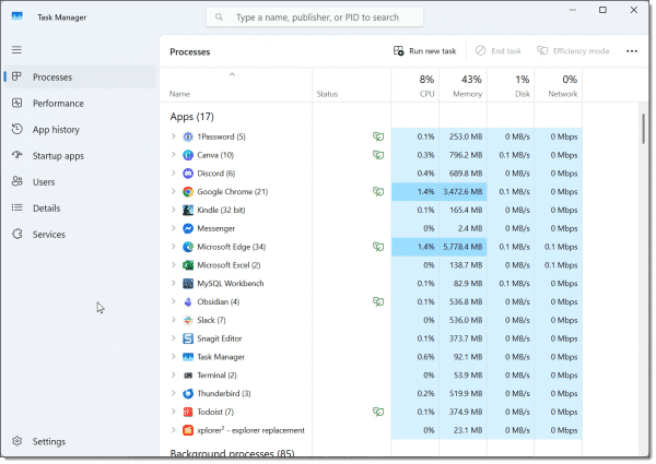 Windows 11 Task Manager