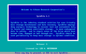 SpinRite: Repair Hard Disk Failures and Recover Your Data