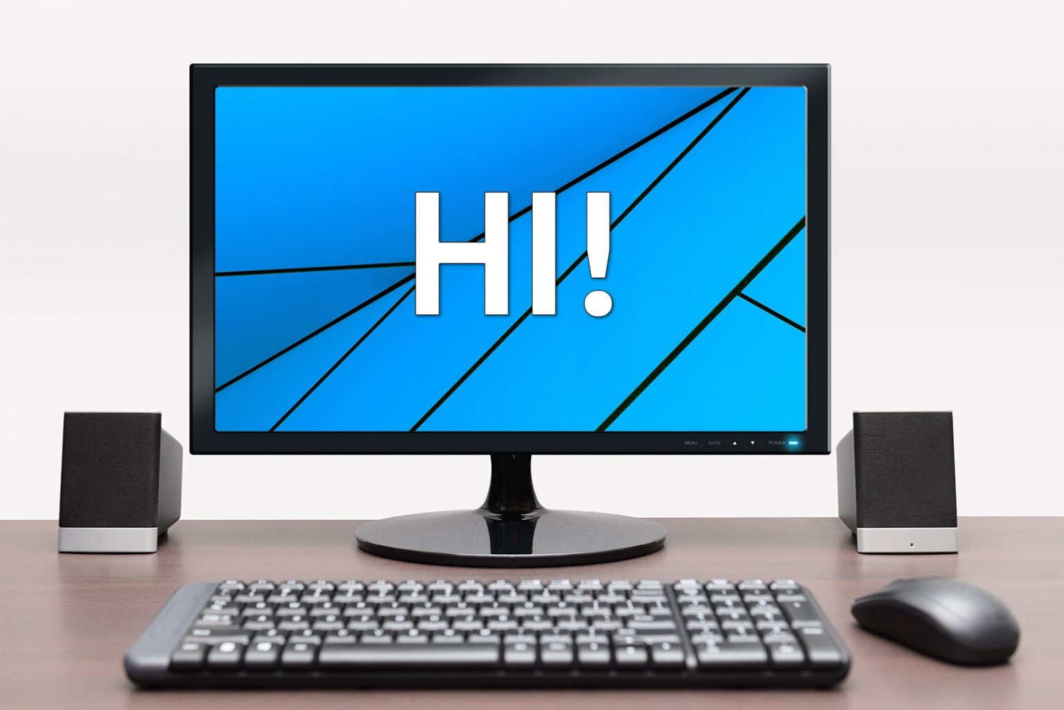 Computer saying hi