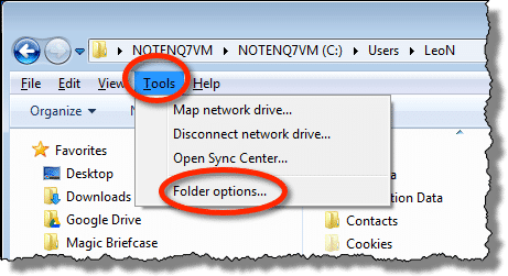 Windows 7 Options