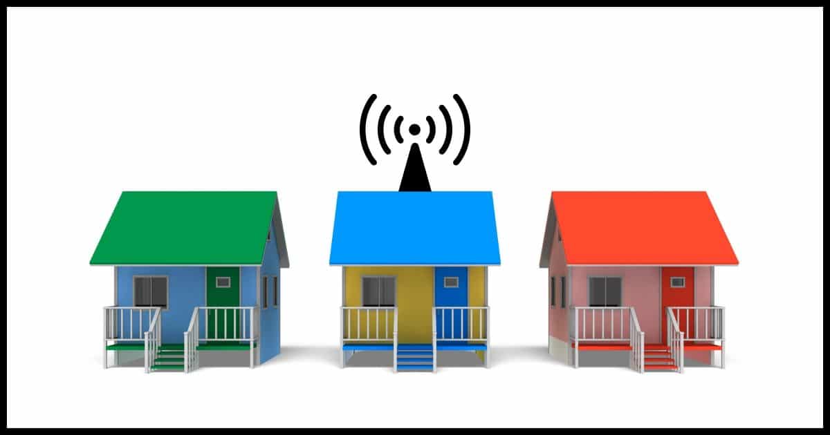 Houses sharing Wi-Fi