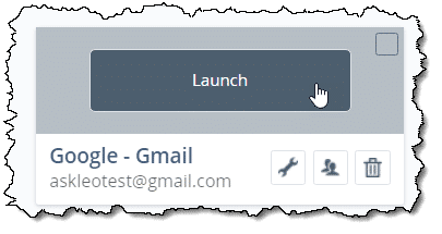 LastPass site launch button.