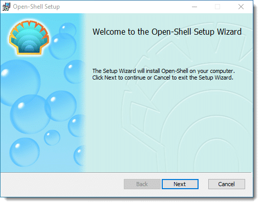 Open Shell Setup Wizard