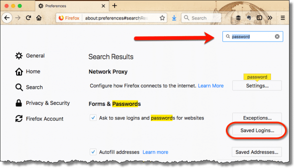 Настройки Firefox
