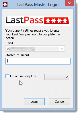 LastPass Master Login