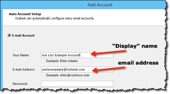 want to create outlook email address