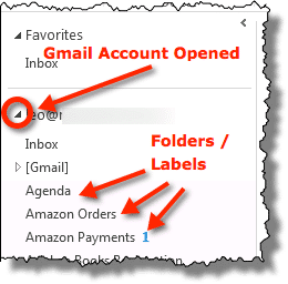 Gmail Labels as Outlook Folders