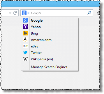 Firefox Search Engine Selection
