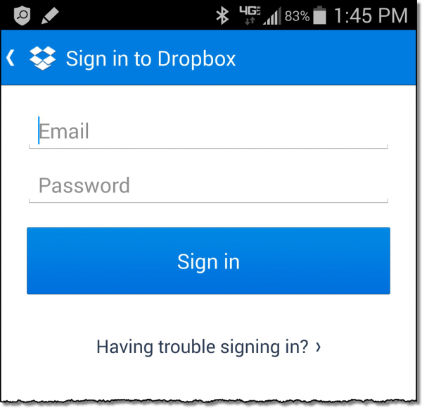 Dropbox Sign in