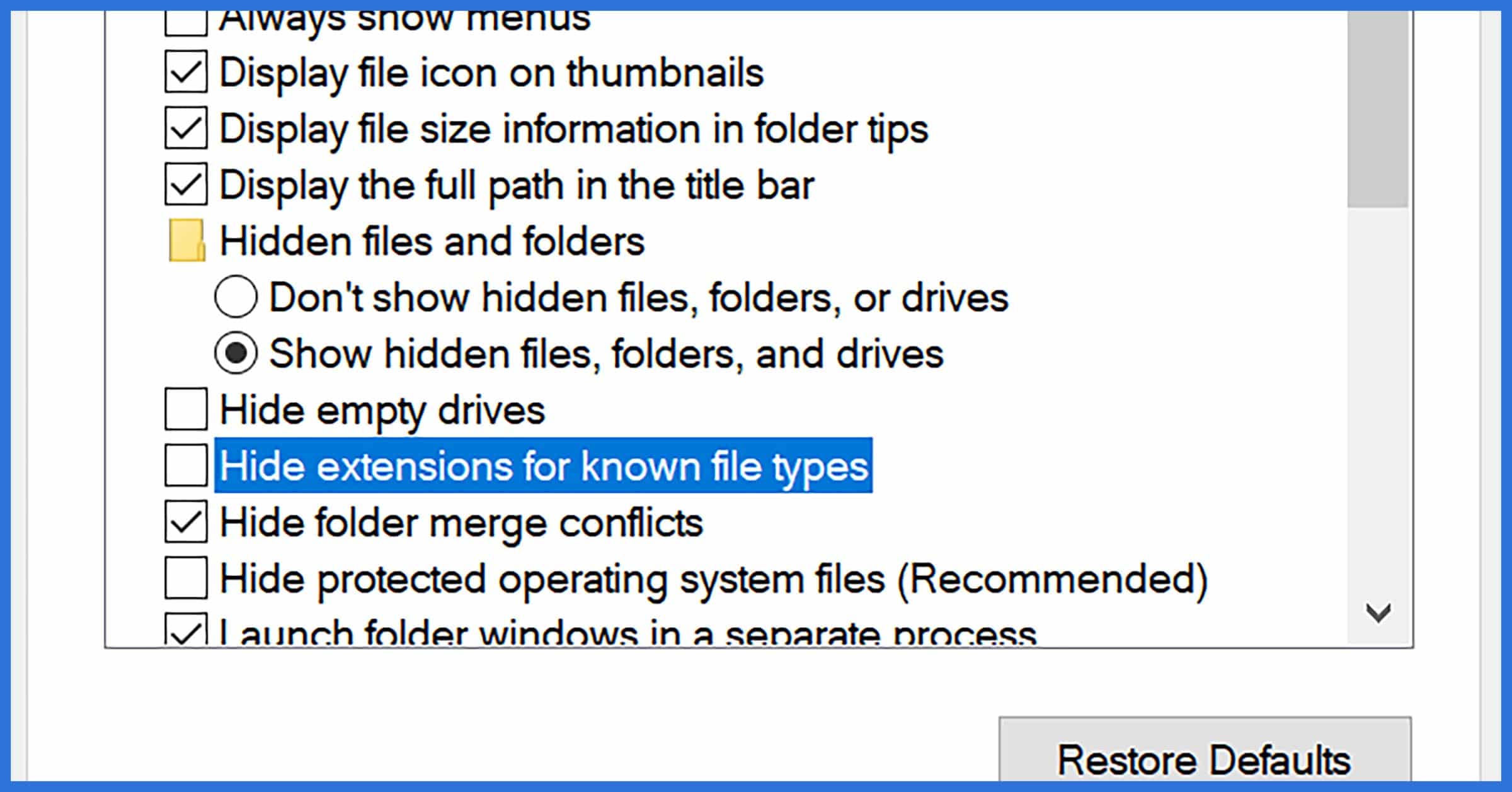 windows explorer change default folder