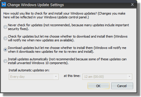 GWX Windows Update Settings
