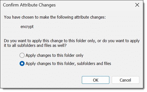Encrypt sub-folders?