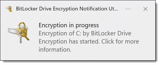 Encryption in progress.