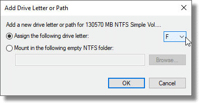 Add a Drive Letter