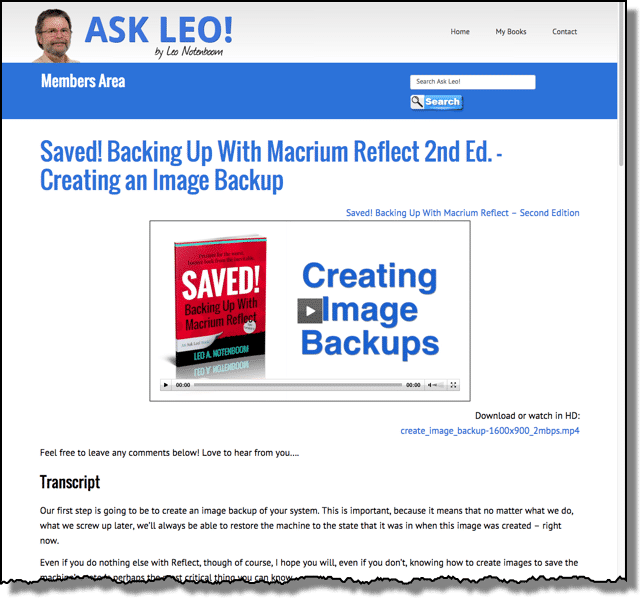 Saved! Backing Up with Macrium Reflect - Video