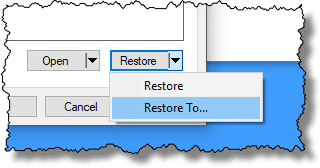 Restore and Restore-to