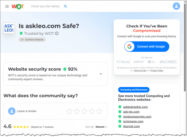 Is askleo.com safe? I hope so!