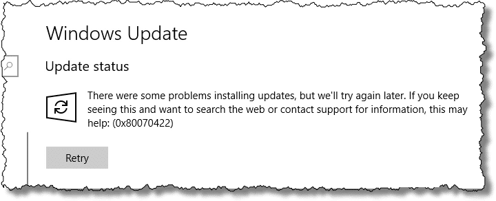 Windows Update Failed