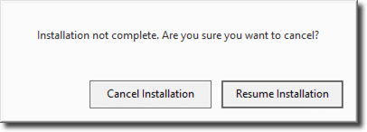 Cancel Install