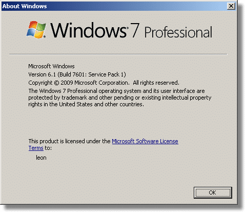 Windows 7 Version