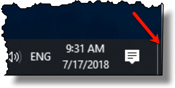 Windows Desktop Corner