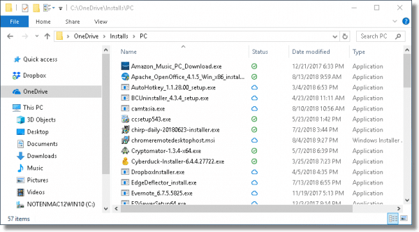 Downloaded Programs Folder