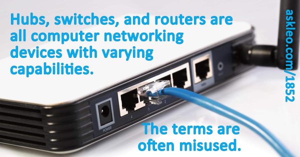 What's the Difference Between a Hub, a Switch, and a ... cat 5 telephone wiring 