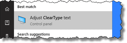 Adjust ClearType text