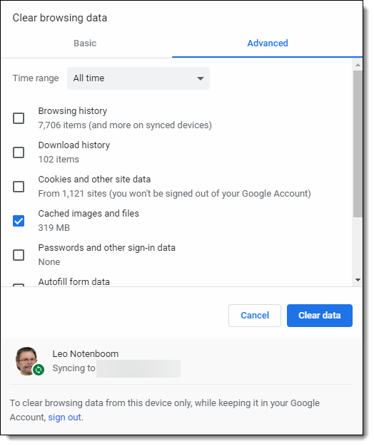 deleting google cache with daisydisk