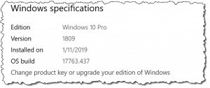Windows 10 Version 1809