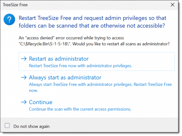 TreeSize as Admin?