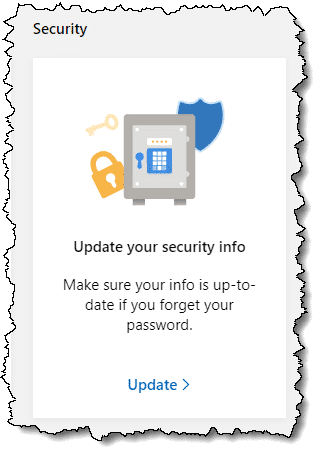 Update your security info