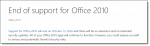 End of Support for Office 2010
