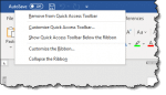 Quick Access Toolbar in Microsoft Word