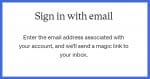 Sign in with email message