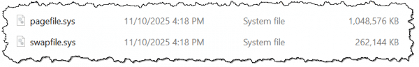 Pagefile.sys and Swapfile.sys