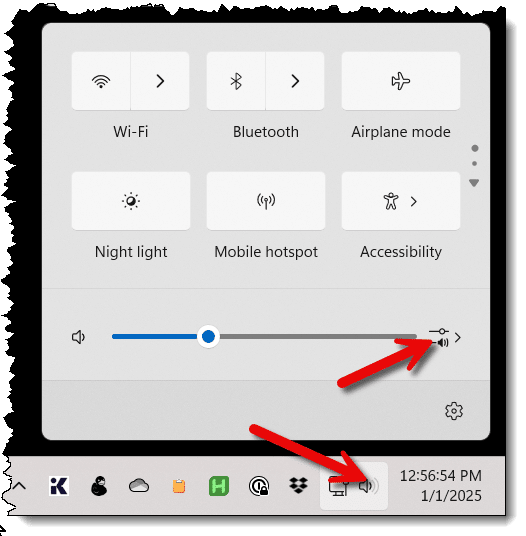 Getting to the Sound Output Menu