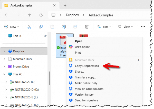 One way to share a link.