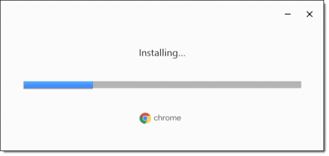 Installing Chrome.
