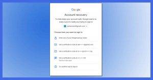 Please Set Up and Maintain Account Recovery Information