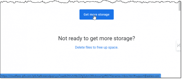 The button in the spam.