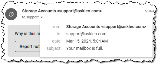 From: information in spam.