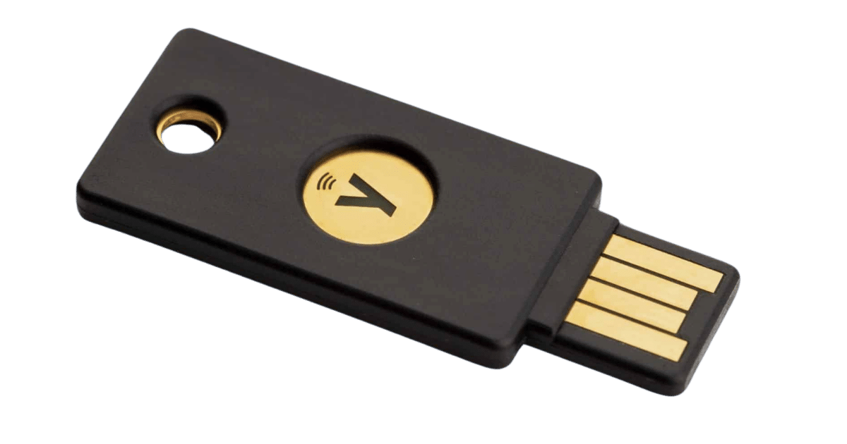 YubiKey example of a USB 2FA device.