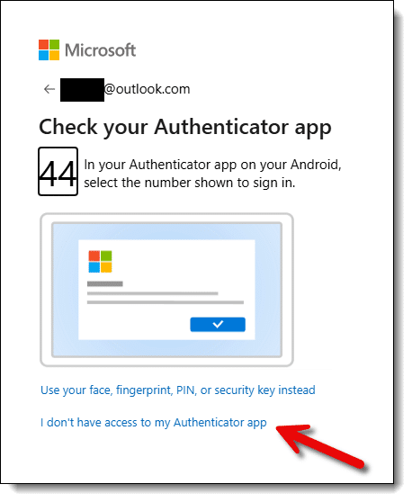 Check your authenticator app.
