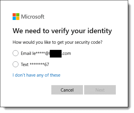 Verify your identity.